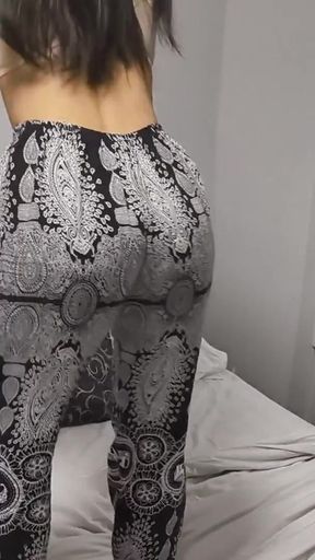 Spectacular moment from &quot;Fine big ass girl workout on hotel bed&quot;