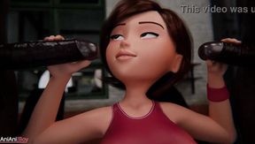 Hot MILF takes on BBCs in 3D animation, taking cumshots and creampies