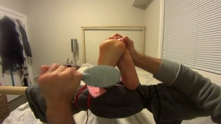 Sexy Girl Has Her AMAZING Feet Lickle Tickle Tortured for the First Time! (FULL)