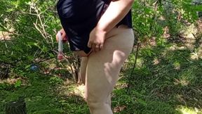 I Watch My Stepmother Masturbating Her Pussy in the Park Before Squirting