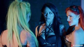 Bar Fantasy Lesbian Romance with Black-Haired Ignites Wild Heat