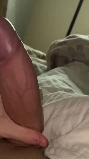 Very Hot Jerking My Big Cock While on the Edge