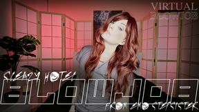 Sleazy Hotel Blowjob from Emo Stepsister