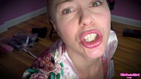 Tiny Little Dentist Tastes Like Bacon Gobbled up by Giantess Lucy
