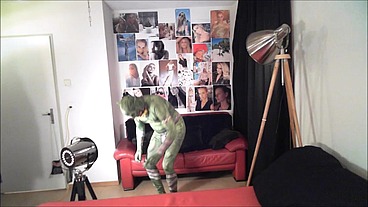 The kinky Ork jerks it to a bunch of chick pics