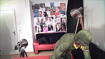 The kinky Ork jerks it to a bunch of chick pics