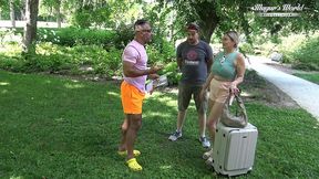 behind the scenes of threesome sex with busty amuse de bauche