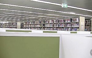 Angela white - big natural tits pov public library sex