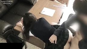 Hot Latina teacher trades grades for cock&#x1F346;, gets screwed in school office