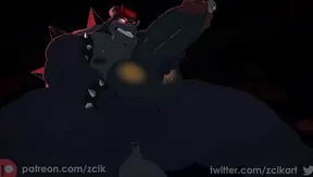 Outdoors Domination: Big Bad Bowser Cums Hard With Massive Creampie – Gay XXX