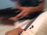 skinny long haired teen unboxes and fucks sex toy