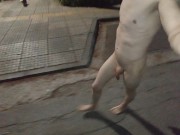Walking totally naked on the street