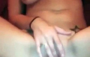 Tattooed babe giving juicy blow job and fucking a guy
