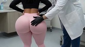 Petite Big Ass Girl Twerking in Tight Pink Leggings and Thong