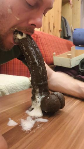 Sloppy saliva dildo deepthroat 17