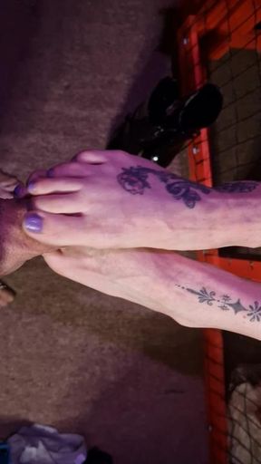 POV foot wank with an explosion