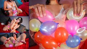 Stuffing myself with a balloon full of balloons - Bunny Looner