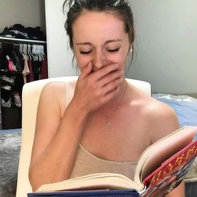 Hysterically Reading Harry Potter While Sitting On A Vibrator!