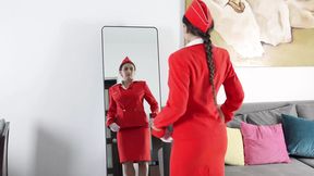 Russian Stewardess Seduced Pilot for Hot Sex, Anal&#x1F44C; & Blowjob!