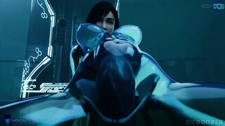 Slime Tifa faux-cock have fun