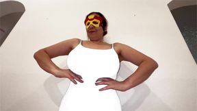 Huge Tits Tied Cosplay Super Heroine