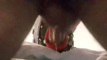 MILF with ring gag, fake lips, mouth and facial