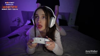 Gamer's Stepsister Sucks Dick And Rides - Anny Walker