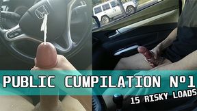 Public Cumpilation #1 - 15 Cumshots in Public