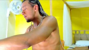 Magnuz Uses Estim on His Ass & Cock, Nipple Clamps & a Butt Plug