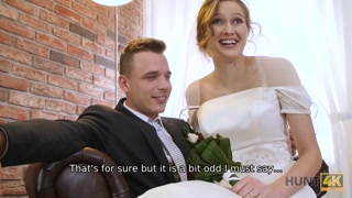 HUNT4K. Rich man pays well to fuck hot young babe on her wedding day