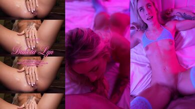 NAUGHTY BLONDE waited all day to SUCK and FUCK lucky roomate