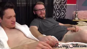 Ceasar Cummings Whips His Big Cock While Jake Joins In The Fun