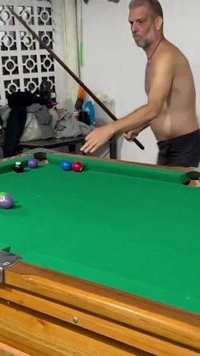 Sr Carmona and Victor Ferraz Playing Naked Billiards