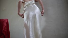 Satin Dress Girl Fuck from behind