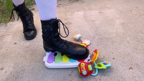 Crushing Toys in Combat Boots