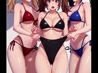 Manga Hottie's and Ai Women Getting Wedgied
