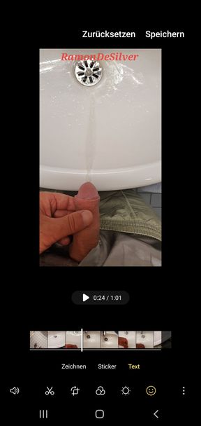 Master Ramon pisses in the sink