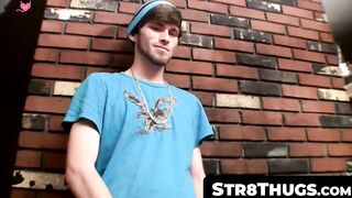 Str8Thugs.com - Twink Dakota's floor-spattering cum shot after a heated jerk off sess