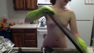 Fluffy Bush Birthday Girl Eats a Croissant and Gets Meta! Naked in the Kitchen Episode 17