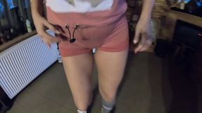pink cameltoe dance – tight pants, twerking & teasing moves