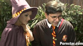 Hot babe Sensual Jane is in a Harry Potter costume sex