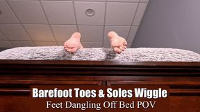 Barefoot Toes & Soles Wiggle - Feet Dangling Off Bed POV - Kylie Jacobsx - MP4 720p HD