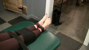 The most perfect bench foot tickle session!