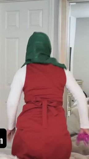 Hijab Hookup - Middle Eastern Exchange Student gets Her Tight Twat Drilled Deep By Her Foster Stepdad   Clip 1