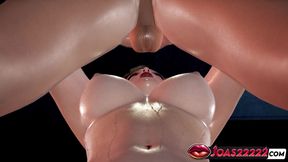 Jamila Big Tits 3D Hentai Two-Hand Stroking, Frenulum Lick &amp; Deepthroat Cumshot Uncensored