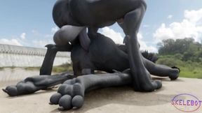 Alien Halo Bareback Fucks Hard Big Cock Rough Sex