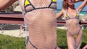 Outdoor Orgasm Fest: Public Beach Fuck and Piss Play