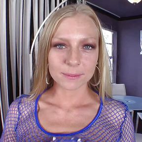 Just legal Britney Brooks a slut with light hair gets her