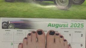 AUGUST 2025 CALENDAR CAR FOOT FETISH