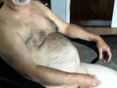 handsome hairy dad jerking off